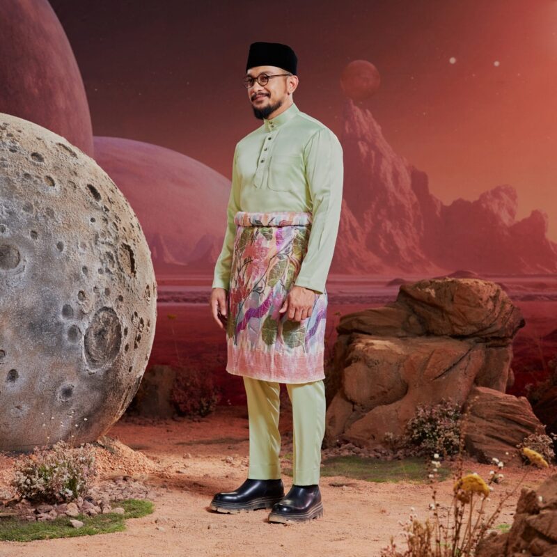 Baju Melayu Dewasa Slim Fit - Tea Green