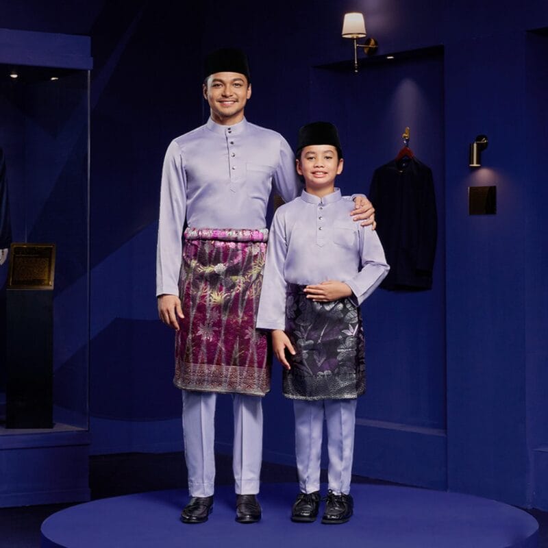Baju Melayu Slim Fit - Lilac
