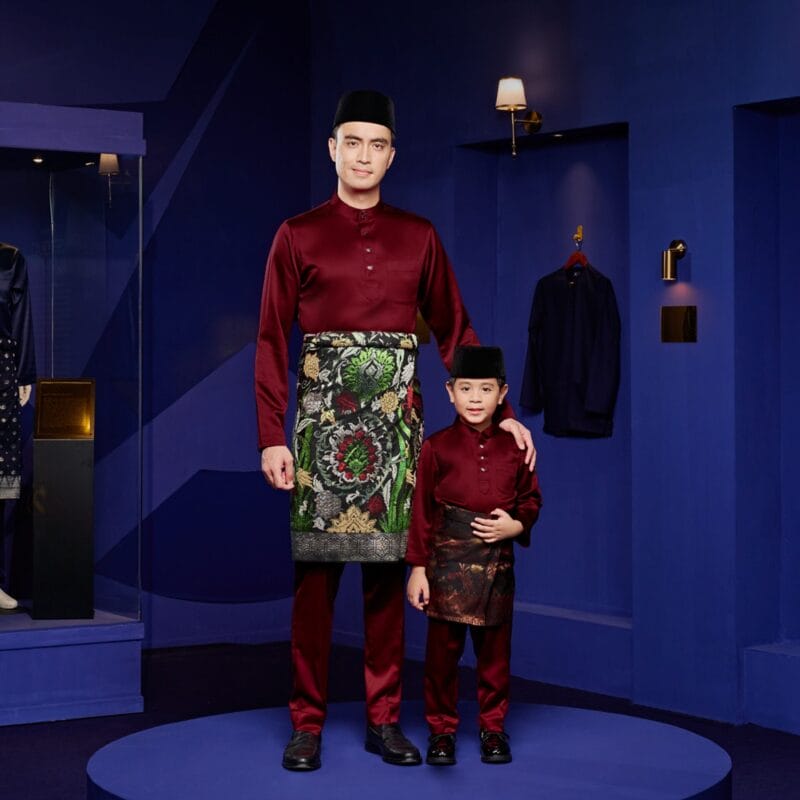 Baju Melayu Slim Fit - Maroon