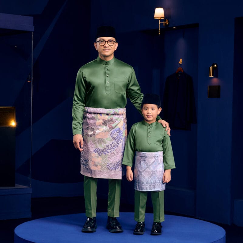 Baju Melayu Slim Fit - Sage Green