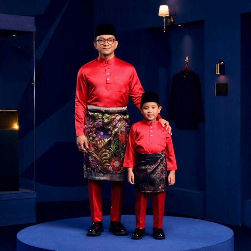 Baju Melayu Slim Fit - Scarlet Red