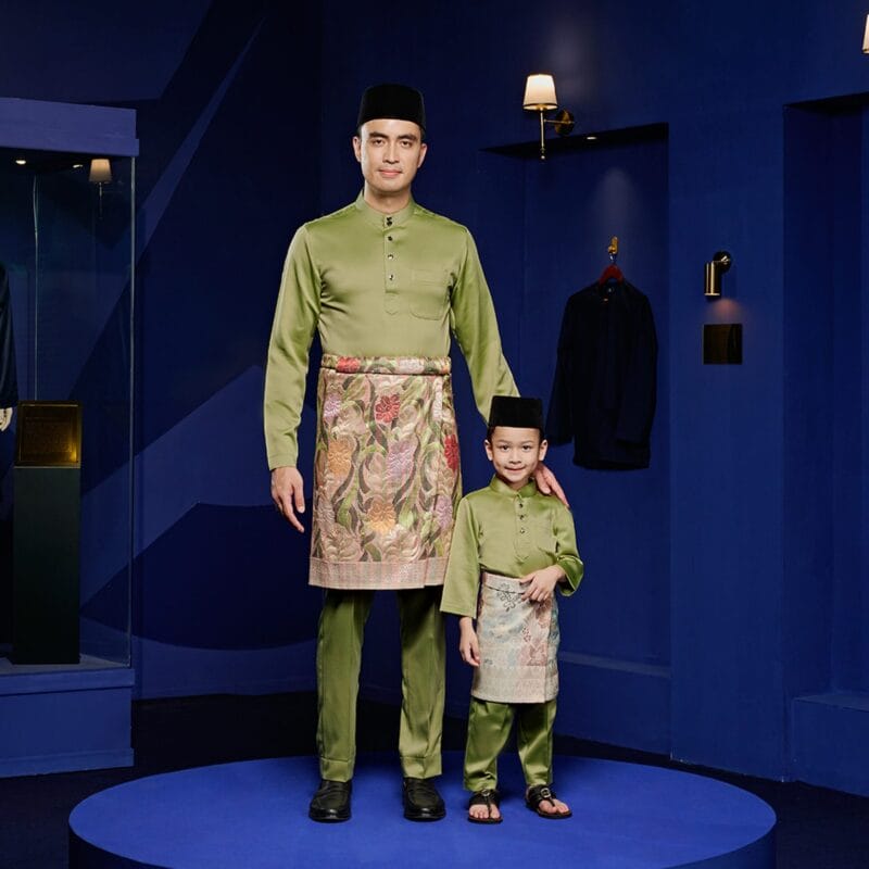 Baju Melayu Slim Fit - Olive Green