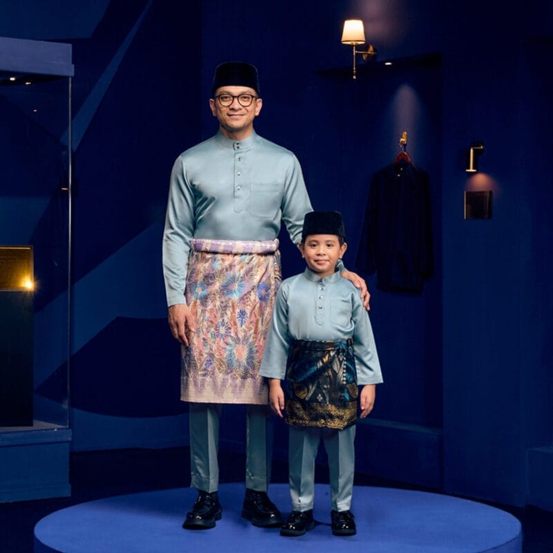 Baju Melayu Slim Fit - Powder Blue