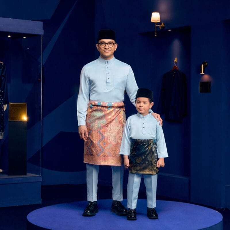 Baju Melayu Slim Fit - Pastel Blue