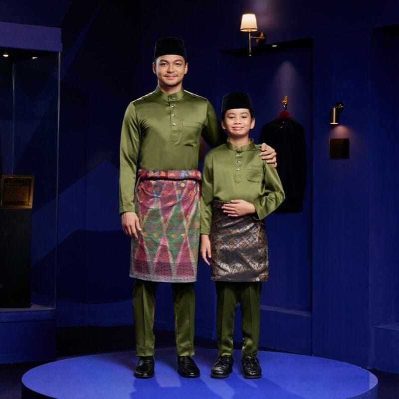 Baju Melayu Slim Fit - Moss Green