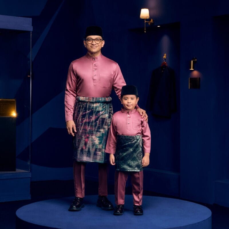 Baju Melayu Slim Fit - Mulberry