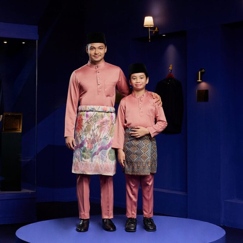 Baju Melayu Slim Fit - Dusty Pink