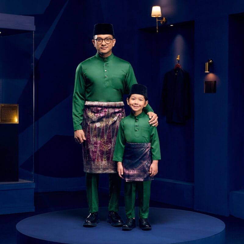 Baju Melayu Slim Fit - Forest Green