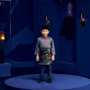 Baju Melayu Kids - Anchor Grey