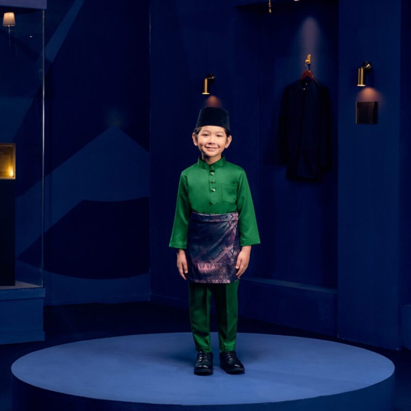 Baju Melayu Kids - Forest Green