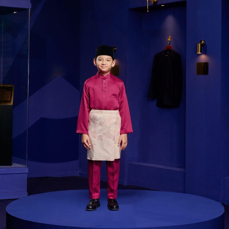 Baju Melayu Kids - Fuchsia Pink
