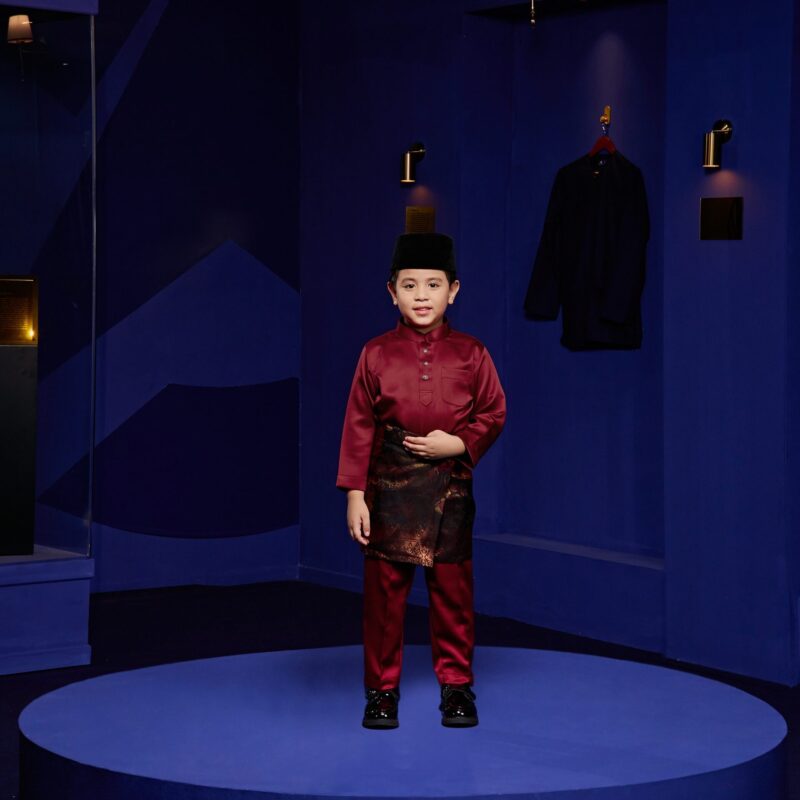 Baju Melayu Kids - Maroon