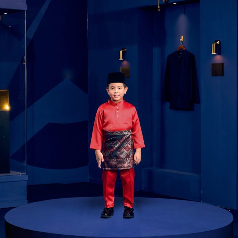 Baju Melayu Kids - Scarlet Red