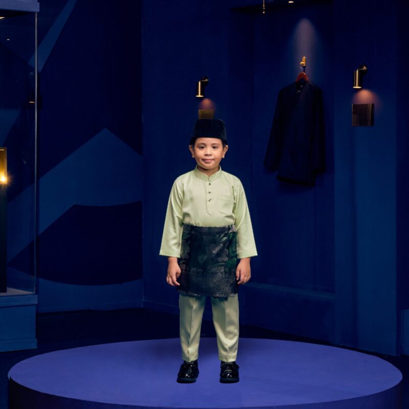 Baju Melayu Kids - Tea Green