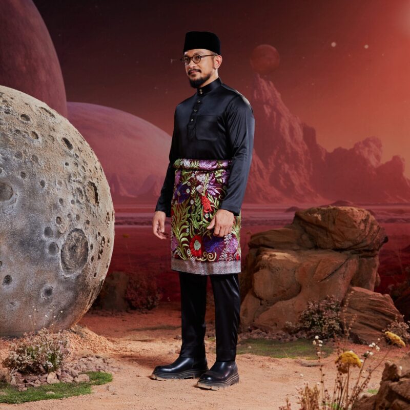 Baju Melayu Dewasa Tailored Fit - Raven Black