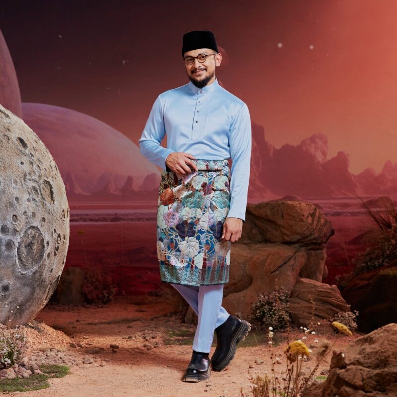 Baju Melayu Dewasa Tailored Fit - Baby Blue