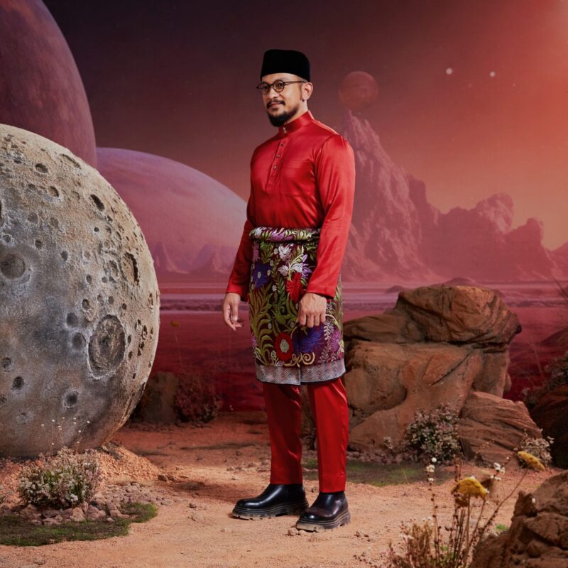 Baju Melayu Dewasa Plus Size - Scarlet Red