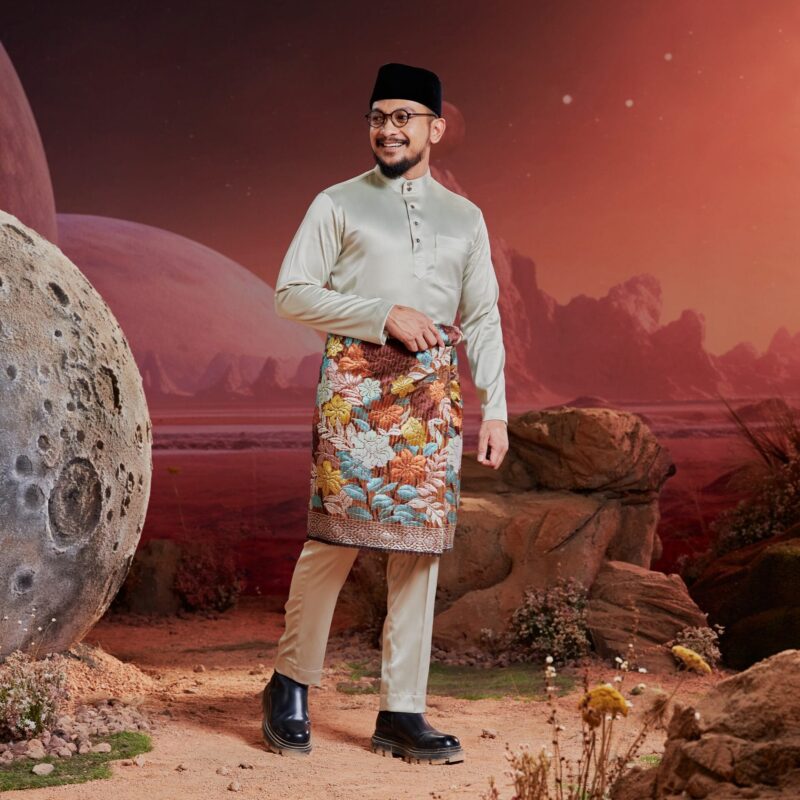 Baju Melayu Dewasa Plus Size - Champagne