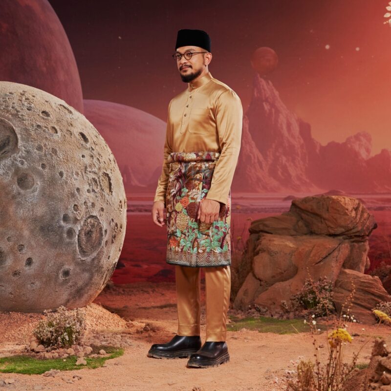 Baju Melayu Dewasa Plus Size - Golden Brown