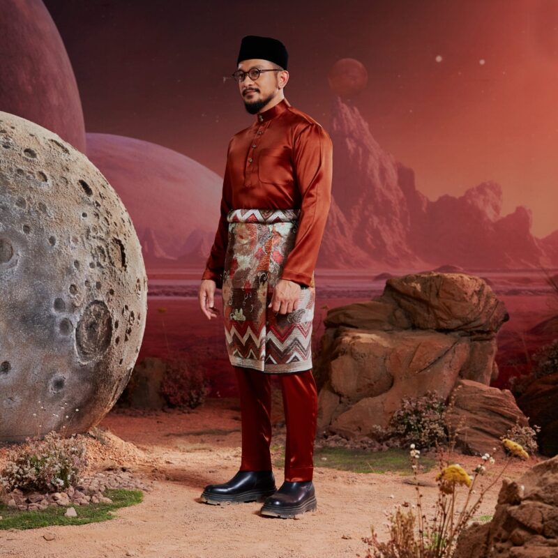 Baju Melayu Dewasa Plus Size - Rusty Orange