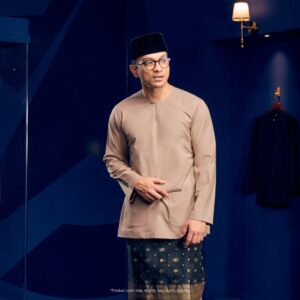 Baju Melayu Teluk Belanga Plus Size - Almond