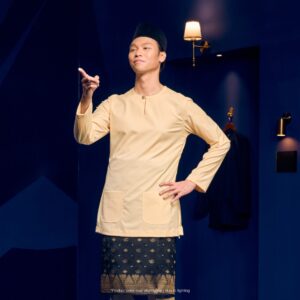 Baju Melayu Teluk Belanga Plus Size - Butter Yellow