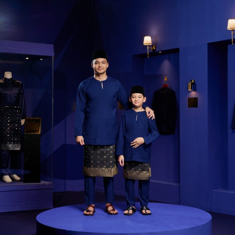 Baju Melayu Teluk Belanga Plus Size - Navy