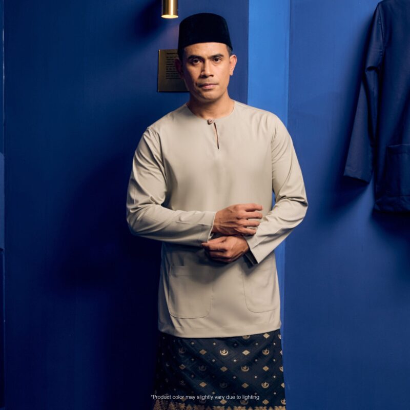 Baju Melayu Teluk Belanga Plus Size - Champagne