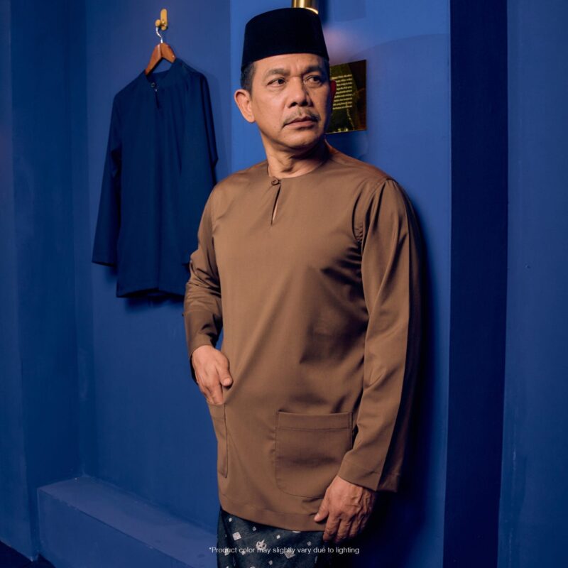 Baju Melayu Teluk Belanga Plus Size - Chestnut