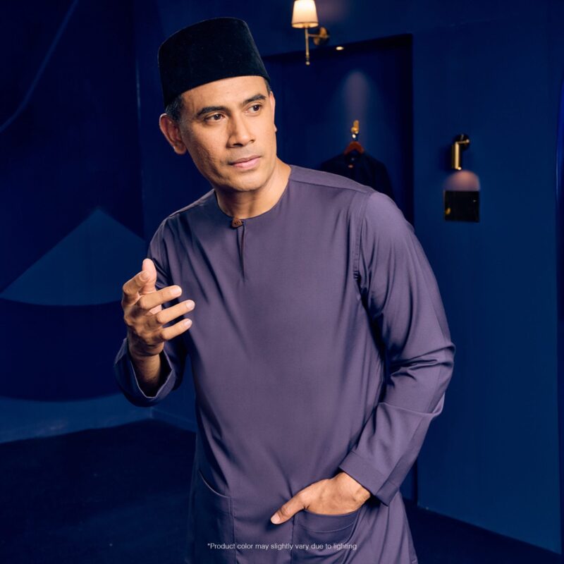 Baju Melayu Teluk Belanga Plus Size - Purple Plum