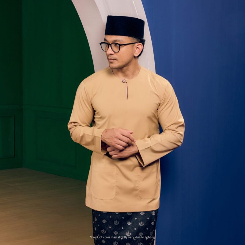 Baju Melayu Teluk Belanga Plus Size - Corn Yellow