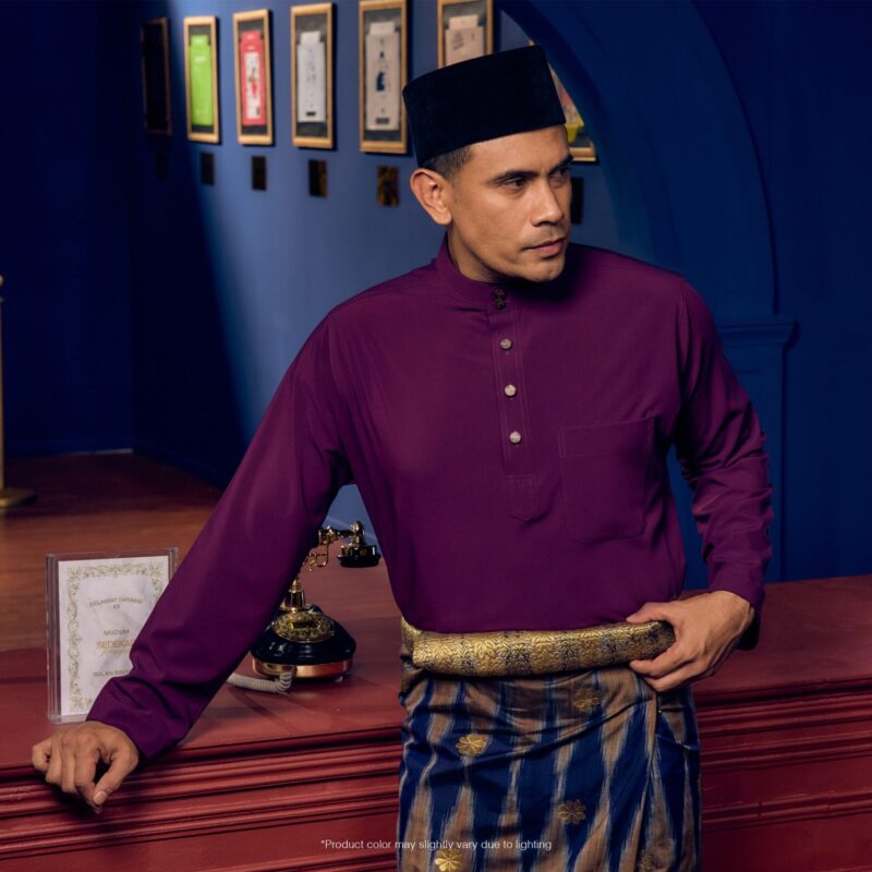 Baju Melayu Traditional Fit Plus Size - Wine