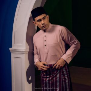Baju Melayu Traditional Fit Plus Size - Dusty Pink