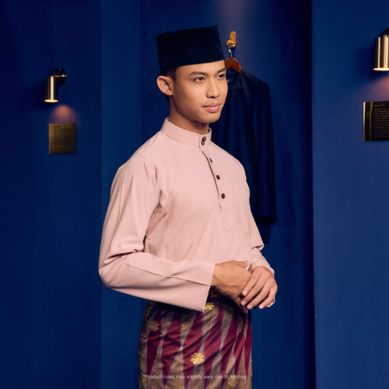 Baju Melayu Traditional Fit Plus Size - Rose Gold