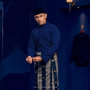 Baju Melayu Traditional Fit Plus Size - Navy