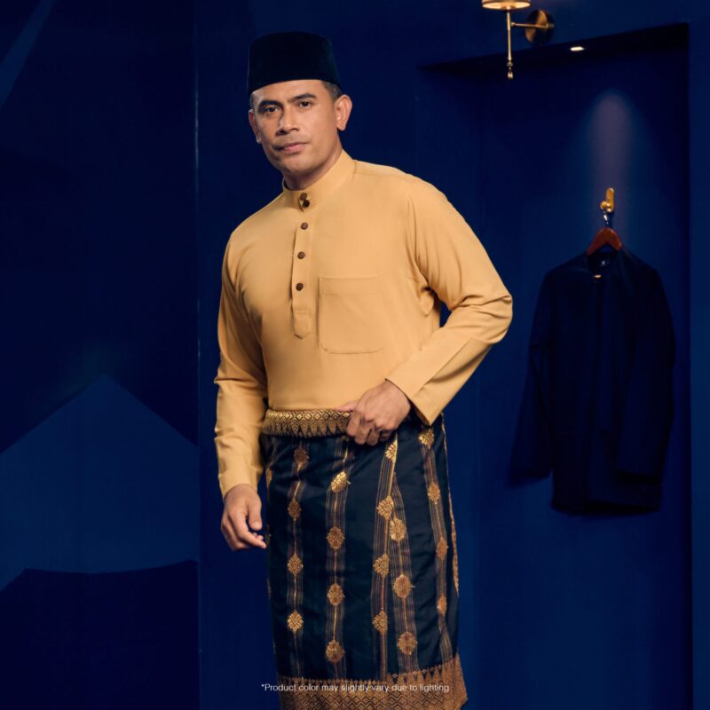 Baju Melayu Traditional Fit Plus Size - Corn Yellow
