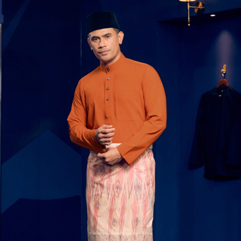Baju Melayu Traditional Fit Plus Size - Brick Orange