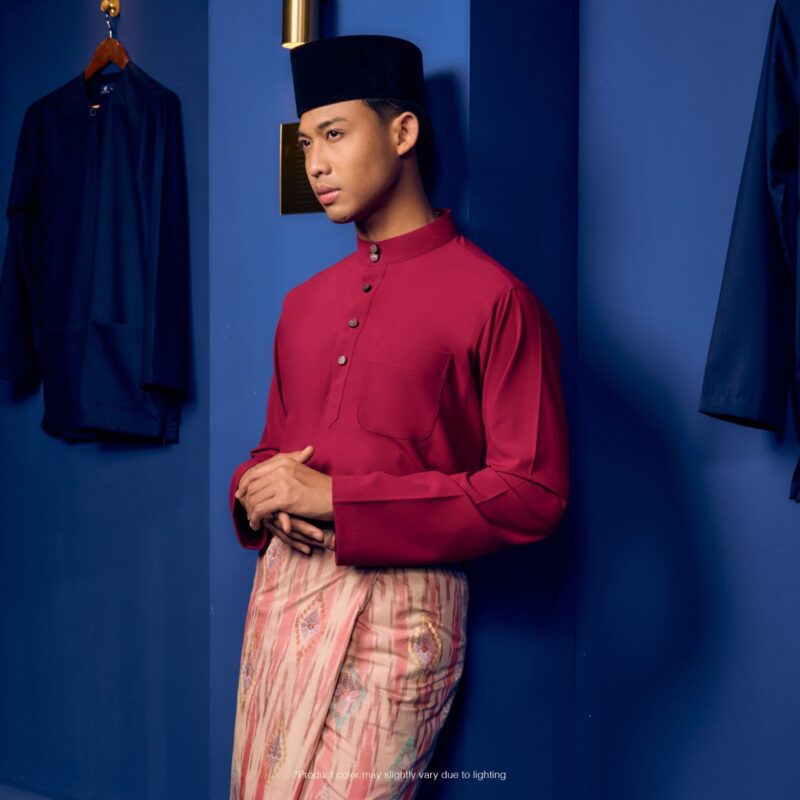 Baju Melayu Traditional Fit Plus Size - Fuchsia Pink