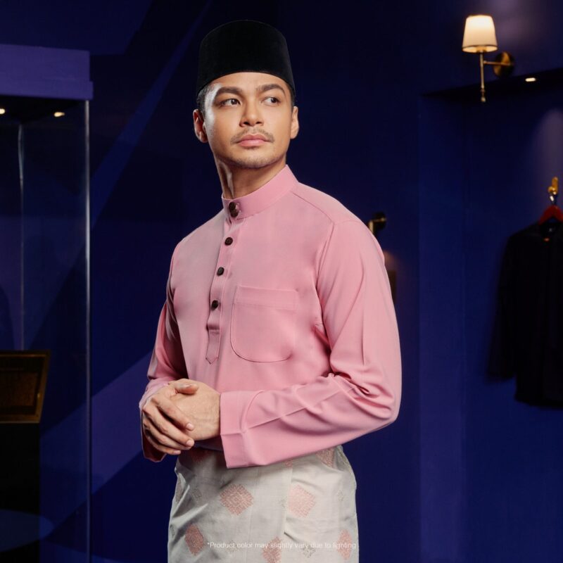 Baju Melayu Traditional Fit Plus Size - Blush Pink